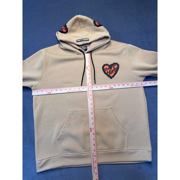RGSTR Love My Haters Hoodie Large Bear Graphic Tan Size Large - Picture 9 of 9